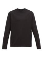 Matchesfashion.com Y-3 - Floral Print Long Sleeved Cotton T Shirt - Mens - Black Multi