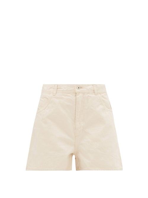 Matchesfashion.com Jil Sander - High-waist Denim Shorts - Womens - Ivory