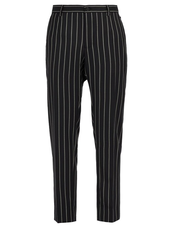 Dolce & Gabbana Pinstriped Virgin Wool-blend Trousers