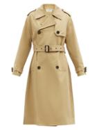 Matchesfashion.com Saint Laurent - Double-breasted Cotton-gabardine Trench Coat - Womens - Beige