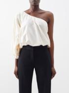 Johanna Ortiz - Florencia Asymmetric Cotton-blend Top - Womens - Cream