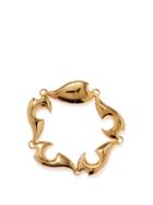 Bottega Veneta - Jagged Gold-plated Sterling-silver Bracelet - Womens - Yellow Gold