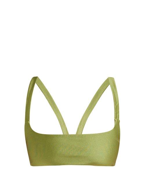Matchesfashion.com Jade Swim - Revel Bandeau Bikini Top - Womens - Green