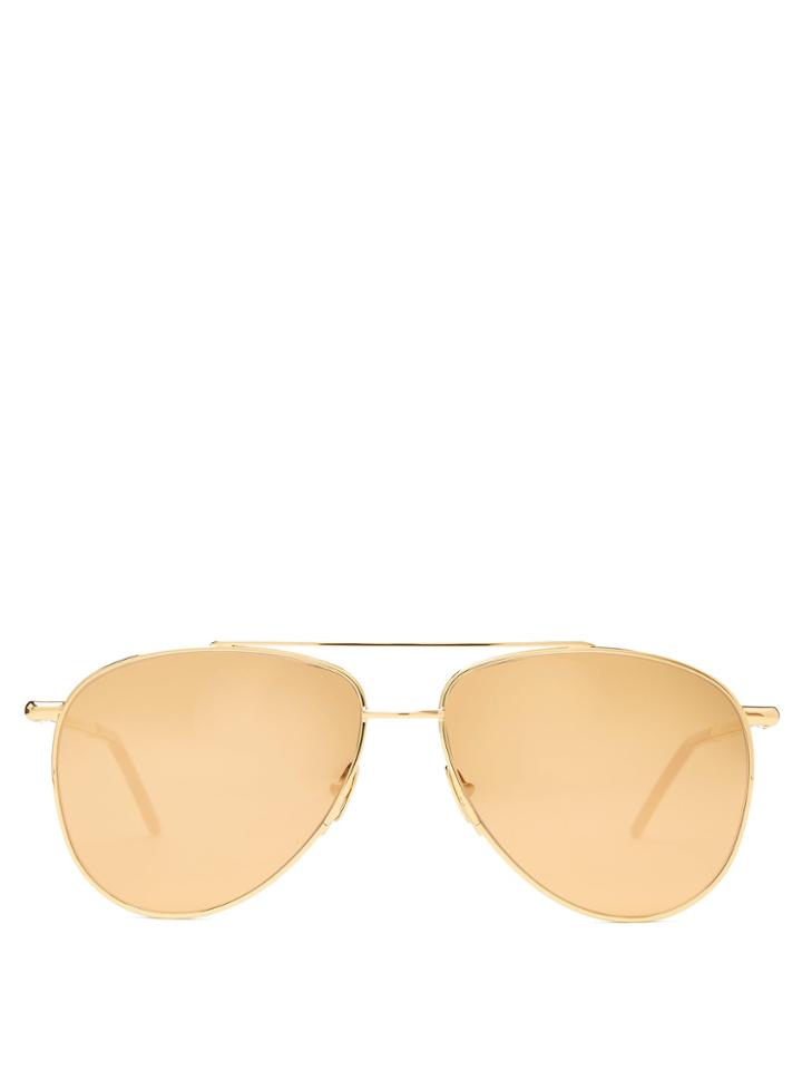 John Dalia Barry Aviator-style Gold Sunglasses