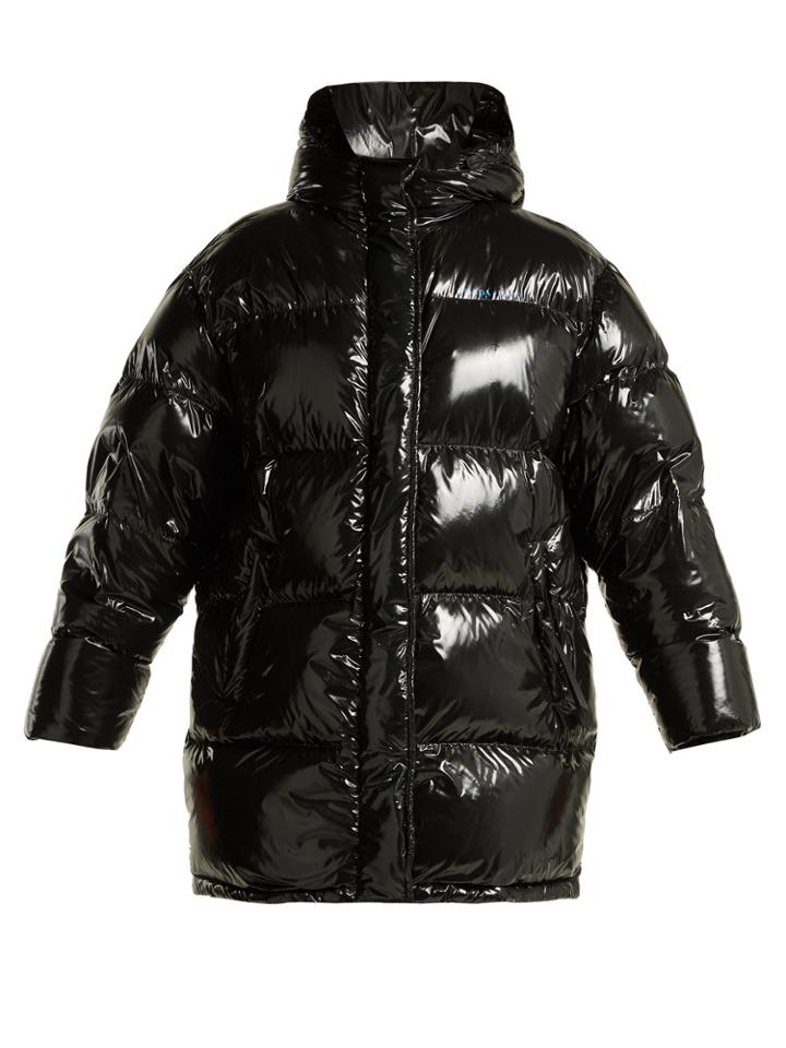 Prada High-shine Belted Down-filled Coat