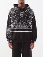 Dolce & Gabbana - Logo-print Cotton-jersey Hooded Sweatshirt - Mens - Black White
