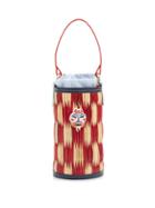 Matchesfashion.com Heimat Atlantica - Cupid Mini Leather-trimmed Woven-reed Bucket Bag - Womens - Red Multi