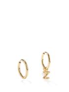 Completedworks - N-z Alphabet Charm Pearl & Gold-plated Earrings - Womens - Yellow Gold