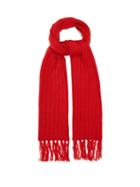 Matchesfashion.com Thebe Magugu - Ribbed Wool-blend Scarf - Womens - Red