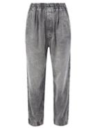 Isabel Marant - Telino Elasticated Denim-effect Lyocell Trousers - Mens - Grey