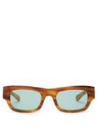 Matchesfashion.com Flatlist - Frankie Rectangular Acetate Sunglasses - Mens - Tortoiseshell