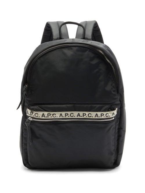 Matchesfashion.com A.p.c. - Repeat Logo-trim Padded-nylon Backpack - Mens - Black