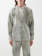 Homme Pliss Issey Miyake - Check-print Technical-pleated Suit Jacket - Mens - White