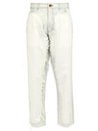 Matchesfashion.com Comme Des Garons Shirt - Raw Edged Corduroy Panel Jeans - Mens - Indigo