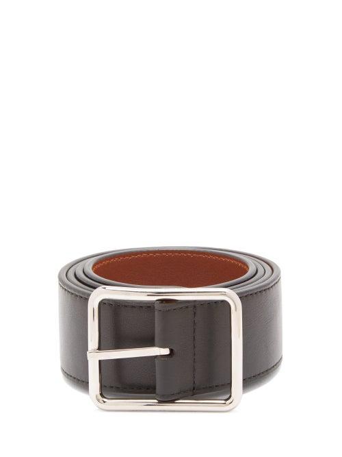 Matchesfashion.com Alexander Mcqueen - Reversible Leather Belt - Mens - Black