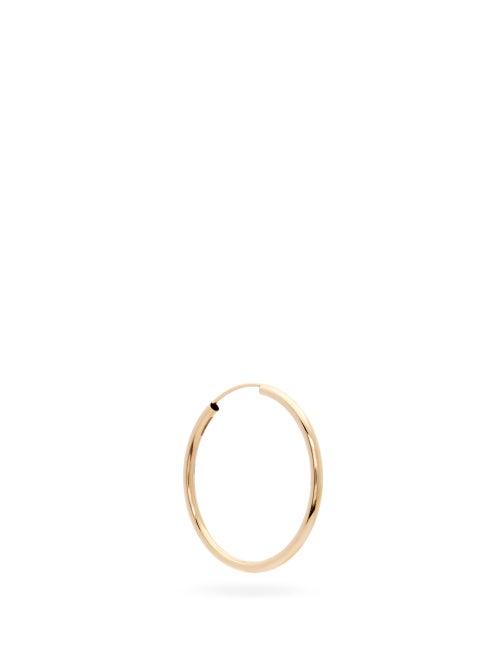 Matchesfashion.com Jacquie Aiche - 14kt Gold Single Hoop Earring - Womens - Gold