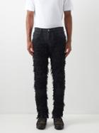 1017 Alyx 9sm - X Blackmeans Shredded-denim Jeans - Mens - Black