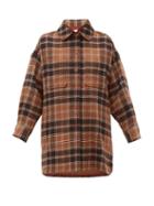 Matchesfashion.com See By Chlo - Checked Wool-blend Flannel Shirt Jacket - Womens - Brown Multi
