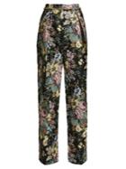 Preen By Thornton Bregazzi Maggie Floral Jacquard Wide-leg Trousers