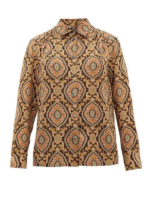 Matchesfashion.com A.p.c. - Sutton Paisley Print Silk Shirt - Womens - Multi