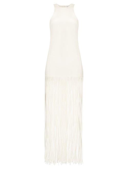 Raey Fringed-hem Racer-back Dress