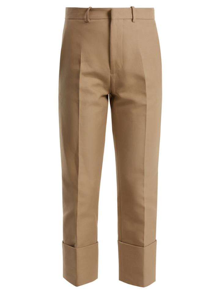 Marni Straight-leg Cropped Cotton Trousers