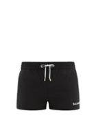 Matchesfashion.com Balmain - Logo Embroidered Swim Shorts - Mens - Black