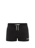 Matchesfashion.com Balmain - Logo Embroidered Swim Shorts - Mens - Black
