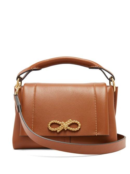 Matchesfashion.com Anya Hindmarch - Rope Bow Mini Leather Handbag - Womens - Tan