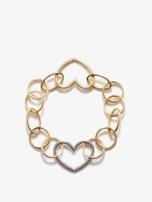 Yvonne Lon - Heart 9kt White & Yellow Gold Bracelet - Womens - Multi