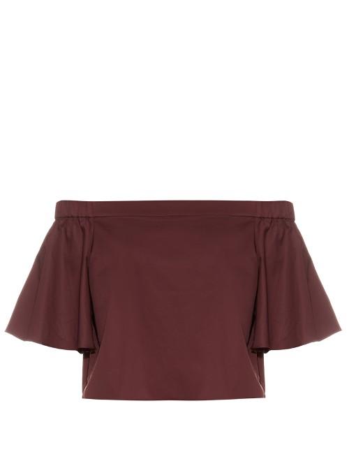 Tibi Off-the-shoulder Cotton Top