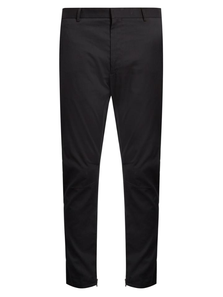 Lanvin Zip-cuff Stretch-twill Biker Trousers
