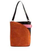 Hillier Bartley Cigar Suede And Leather Tote