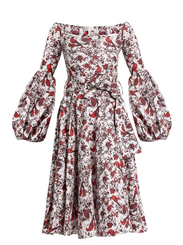 Caroline Constas Gisele Off-the-shoulder Cotton-blend Dress