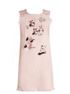 Claire Barrow Cat And Mouse-print Square-neck Denim Dress