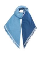 Matchesfashion.com Acne Studios - Logo Jacquard Ombr Cotton Blend Scarf - Womens - Blue