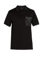 Matchesfashion.com Prada - Contrast Pocket Cotton Piqu Polo Shirt - Mens - Black