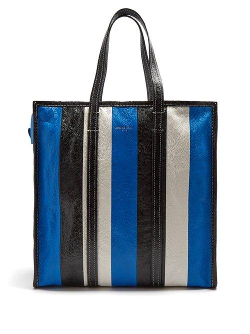 Matchesfashion.com Balenciaga - Bazar Shopper M - Womens - Blue Stripe