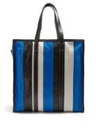 Matchesfashion.com Balenciaga - Bazar Shopper M - Womens - Blue Stripe