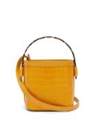 Matchesfashion.com Nico Giani - Adenia Mini Crocodile Effect Leather Bucket Bag - Womens - Yellow