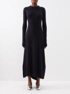 Raey - Embellished Strap Backless Responsible-knit Dress - Womens - Navy