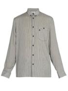 Matchesfashion.com Givenchy - Point Collar Striped Shirt - Mens - Black White