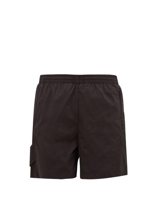 Matchesfashion.com P.a.m. - Embroidered Logo Patch Cotton Blend Shorts - Mens - Black