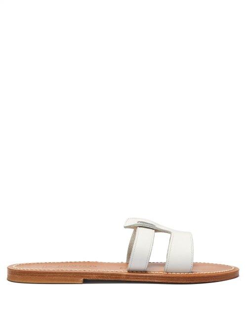 Matchesfashion.com K.jacques - Thanos Leather Slides - Womens - White
