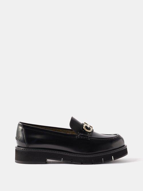 Salvatore Ferragamo - Ofelia Leather Loafers - Womens - Black