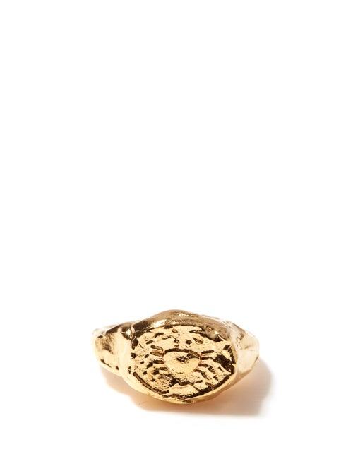 Matchesfashion.com Alighieri - Cancer 24kt Gold-plated Zodiac Ring - Womens - Gold