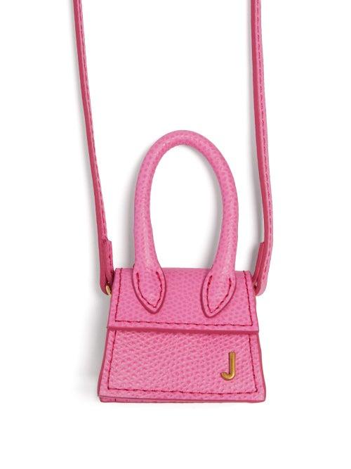 Matchesfashion.com Jacquemus - Le Chiquito Micro Grained Leather Cross Body Bag - Womens - Pink