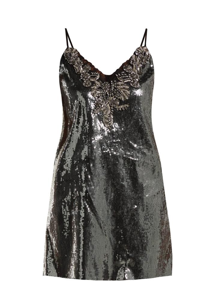 Dundas Sequin-embellished Mini Dress