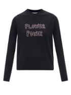Bella Freud - Flower Power Merino-wool Sweater - Womens - Black