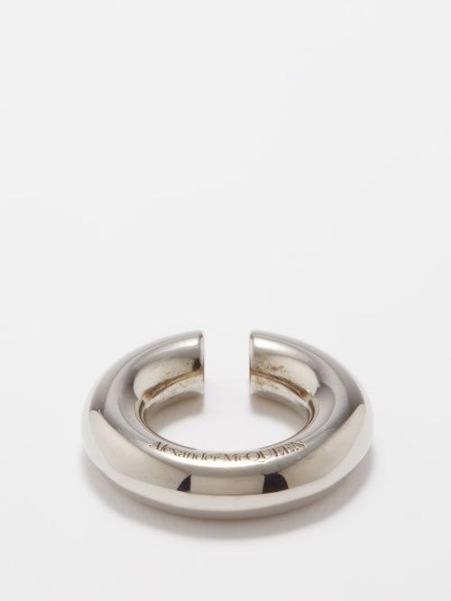 Alexander Mcqueen - Logo-engraved Ear Cuff - Womens - Silver